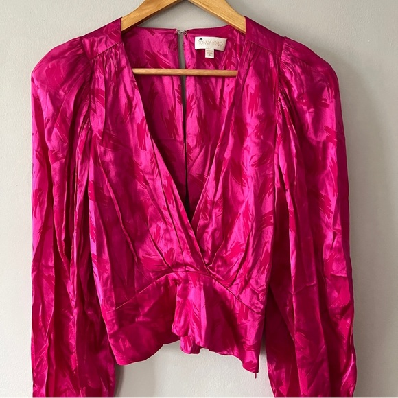 Ronny Kobo Pink Eugina Silk Blend Blouse Small NWOT - Picture 4 of 8